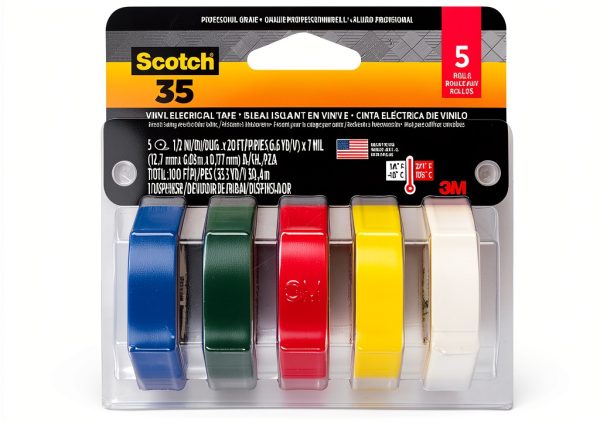 Scotch Vinyl Electrical Tape Multi Color 1 Pack-0