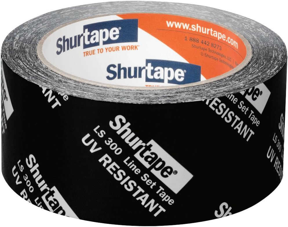 Shurtape UV resistant tape applied to HVAC line set outdoors