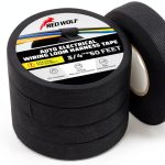 RED WOLF Electrical Tape Black Acrylic Polyester Waterproof-0