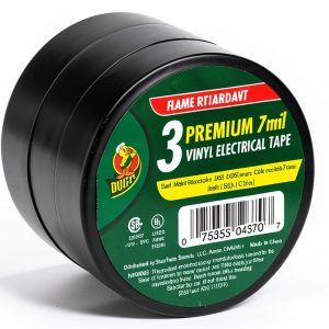 Duck Electrical Tape Black Vinyl Weather Resistant 3 Pack-0