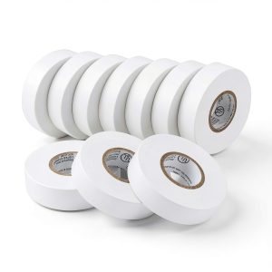 Lichamp White Vinyl Electrical Tape 10 Rolls Industrial-0