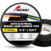 RED WOLF Electrical Tape Black Strong Waterproof Wire-0