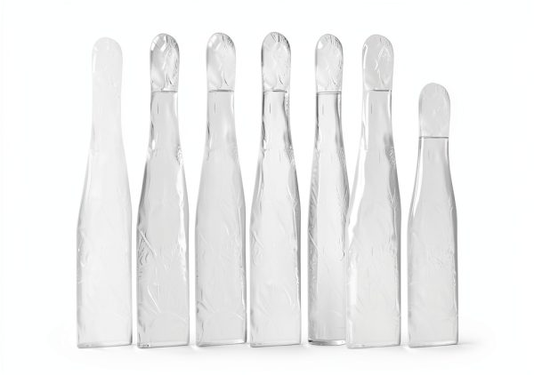 Healifty Handle Cover Plastic Sleeves 500 Pack 9.84x2.0 Inches-0